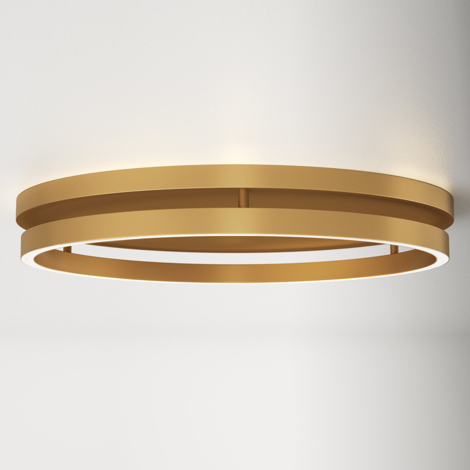 Recess Single Light Flush Mount, Gold