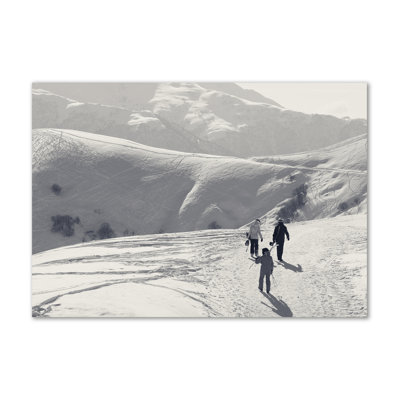 Skiers - Wrapped Canvas Print