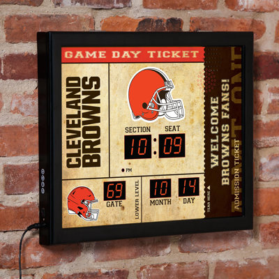 Cleveland Browns Bluetooth Scoreboard Wall Clock