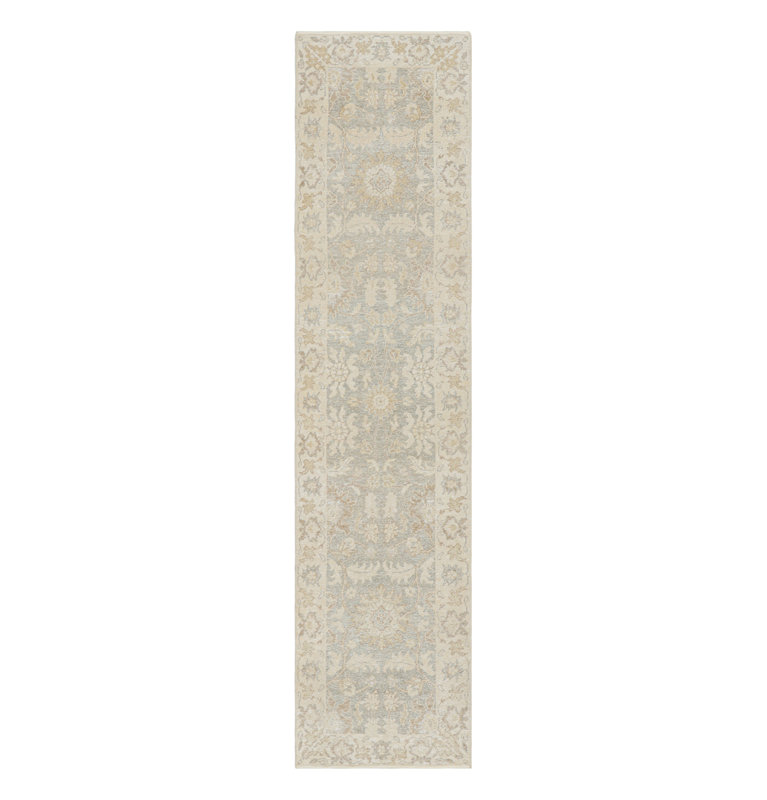 Hand Knotted Wool Geometric Area Rug, Rectangle 6' x 9'