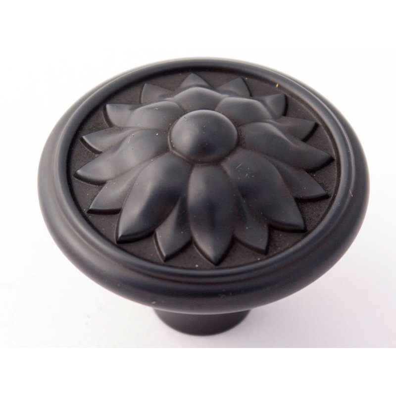 Poignée champignon 1 1/2 po Fiore, Bronze, H 1,25 po x l 1,5 po x P 1,5 po