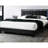 Charcoal Wool Queen Bed, Full Upholstered, No Box Spring, Built Led For Bedroom Fabric, Bedroom, Headboard, Spring