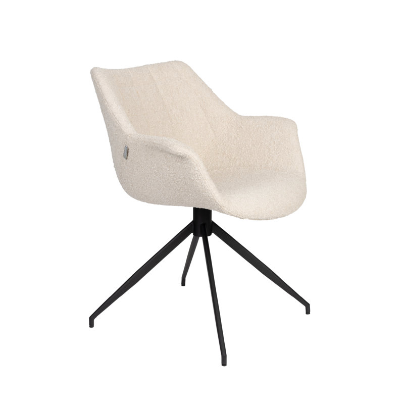 Doulton Swivel Armchair, Brown Polyester Blend
