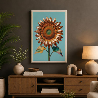 Sunflower Study Botanical - Wrapped Canvas