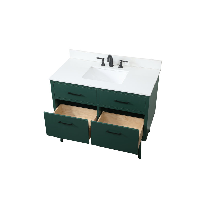 Ensemble de meuble-lavabo simple 42 po Steinfeldt, Vert