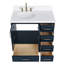 Ensemble de meuble-lavabo simple 36,25 po avec plateau en quartz Abshire-94668884