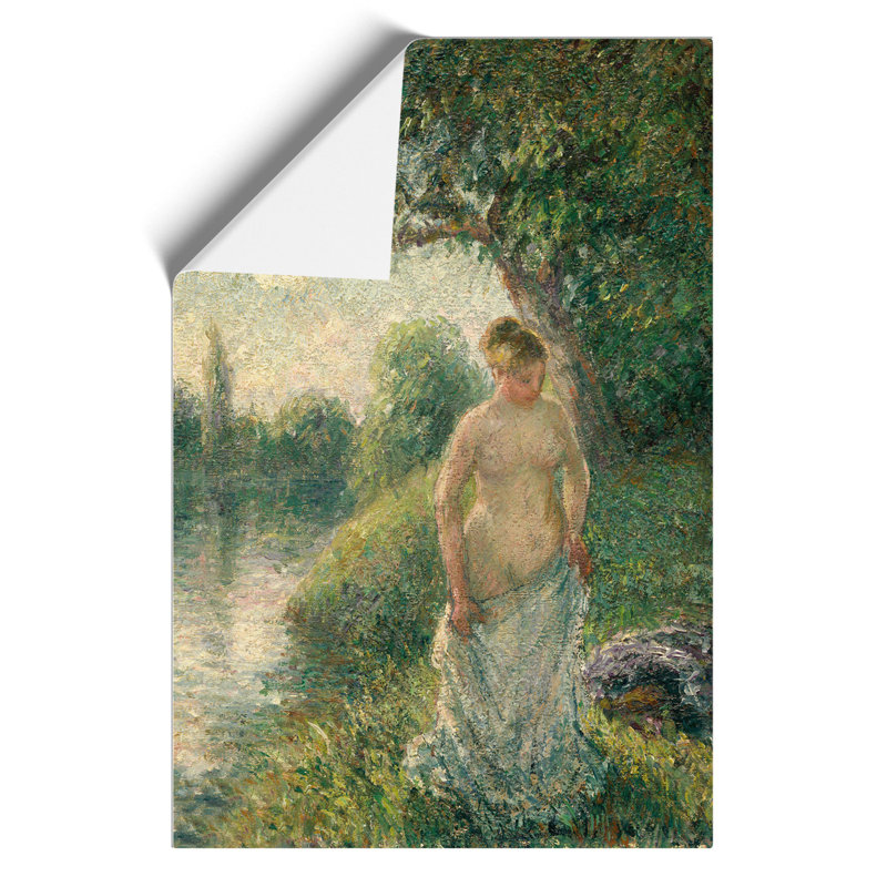The Bather by Camille Pissarro - No Frame Painting, 30cm H x 21cm W x 0.1cm D