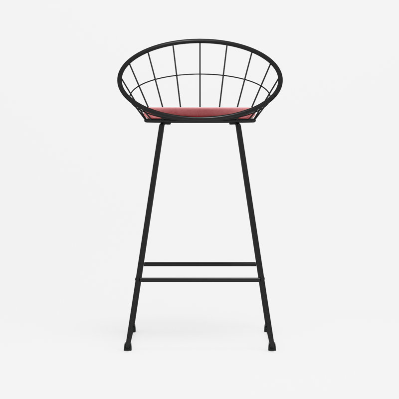 Counter Stool with Metal Frame, Pink