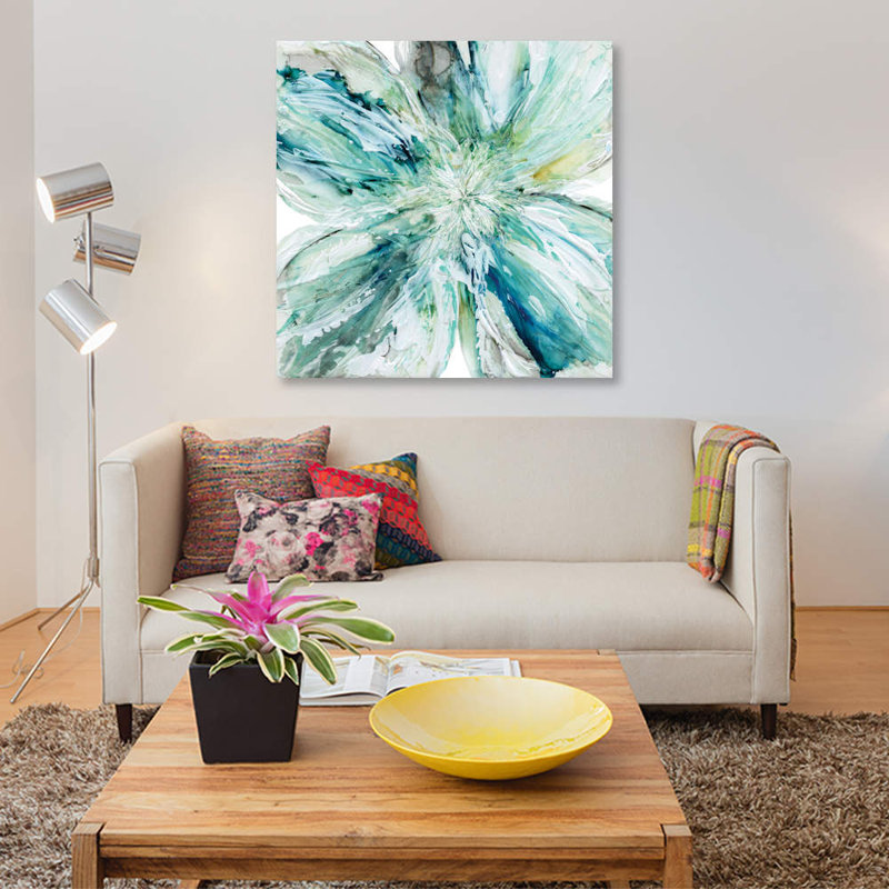 « fleur bursts », reproduction sur toile, H 12 po x l 12 po x P 1,5 po, Toile tendue, Pas de tapis