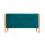 Causeuse 57 po en velours bleu sarcelle
