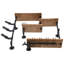 Kaiceon 4-Tier Industrial Style Wall Mounted Wine Rack with Wine Glass Holder Black