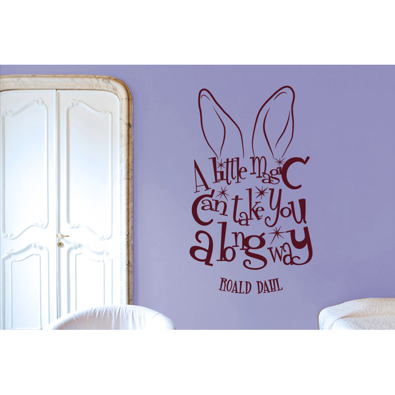 Roald Dahl Wall Sticker, Burgundy