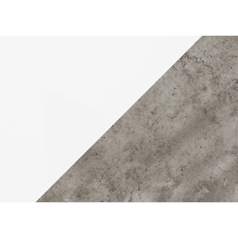 Bureau d'ordinateur, bureau avec tiroirs, Blanc/gris