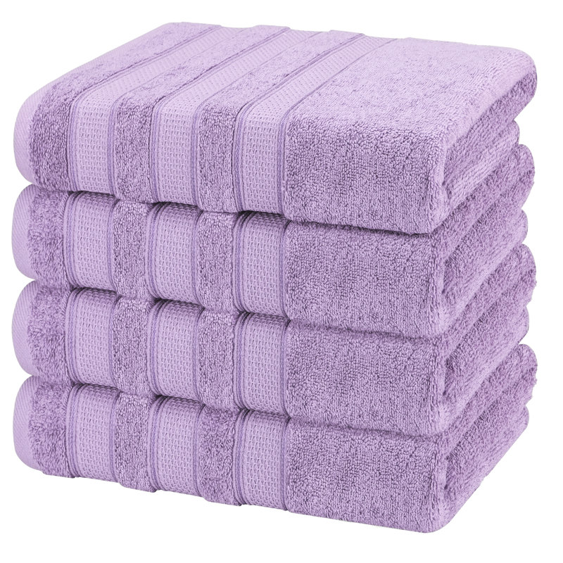 Ensemble de serviettes de bain turques 100% coton 4 pièces, Mauve