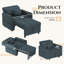 Chaise d'appoint rembourrée Heckman-692230992