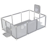 71"x48" Baby Playpen Sturdy Safety Play Yard Activity Center with Basketball Hoop and Football Net
