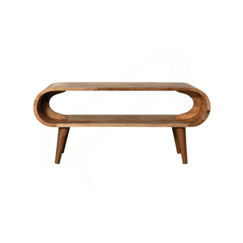 Table basse Amaya Nordic Style Oak-Ish, Nordic Lega, rangement ouvert, H 15,75 po x l 13,78 po x P 35,43 po, Chêne