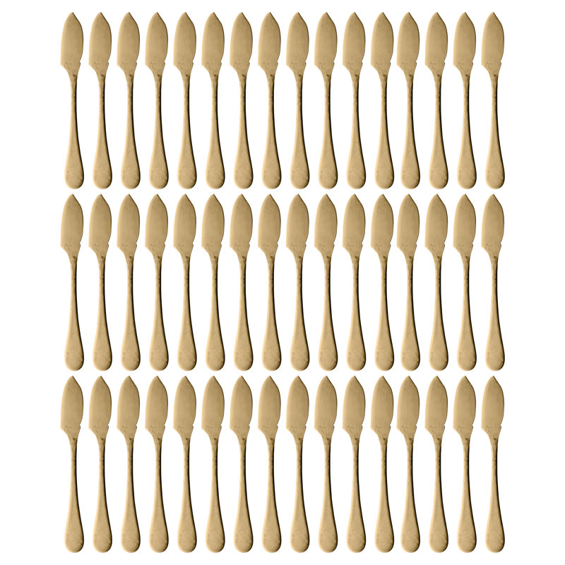 Venere Stainless Steel Dinner Knife, Gold
