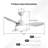 47 Inch Ceiling Fan With 22W Led Light And Remote Control 6 Speeds Reversible Dc Motor For Living Room Bedroom-948151013-948151011