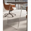 Bureau moderne avec pieds en acrylique et trois tiroirs-2103298637
