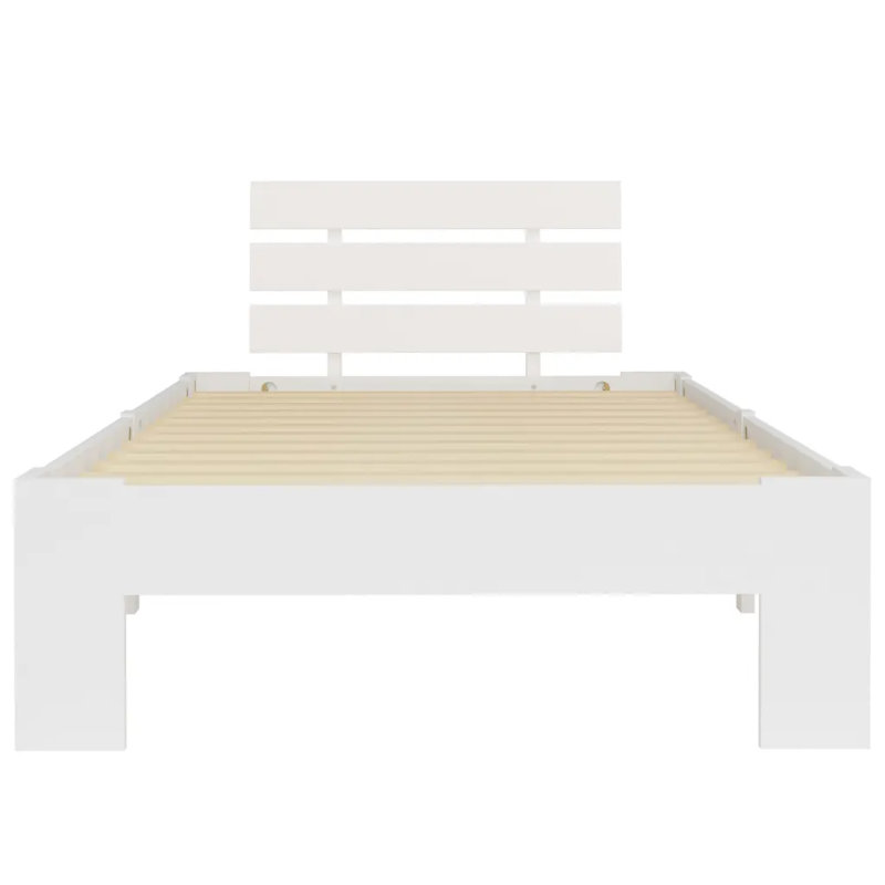 vidaXL Bed Frame Solid Pine Wood, Grey, European Kingsize (160 x 200 cm)