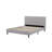 Koda Low-Profile Light Gray Fabric Upholstered Headboard Platform Bed with Solid Wood Frame-738235250