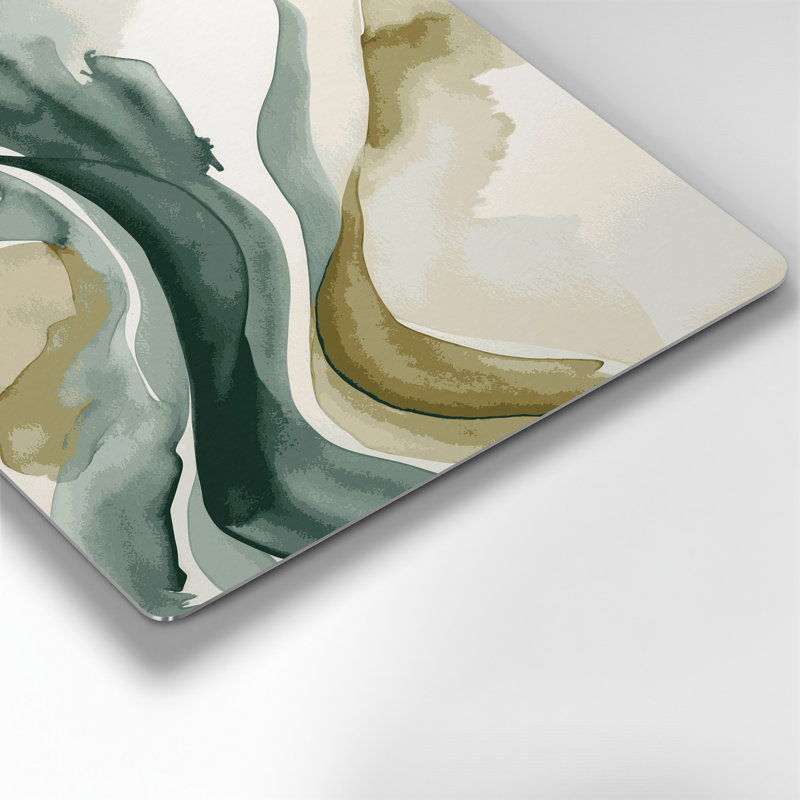 Aquarelle abstraite, art mural gris en métal 36, H 20 po x l 16 po