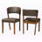 Anaica faux leather upholstered side chair with curved backrest, 31.75'' H X 19.5'' W X 21.38'' D