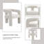 Chaise d'appoint beige Boucle, ensemble de 2