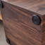 Table basse 16 po x 16 po x 16 po en panneau de fibres à densité moyenne en bois de noyer - design luxueux, décoration parfaite pour le salon.