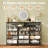 55.1" 11 Drawer Fabric Dresser with LED Lights, Power Outlet & Open Shelves-157531458