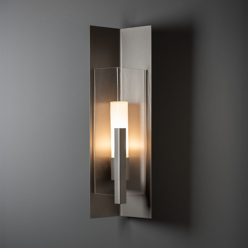 Summit Steel Wall Light, Coastal Burnished Steel, 34" H x 11.1" W x 8.5" D, Clear