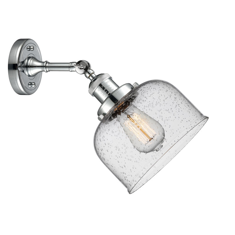 Appliquee à bras 1 lumières bell Adalhard, Chrome poli