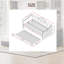 Lit de jour 81,1 po en velours moelleux avec couchette escamotable et ports USB - lit simple