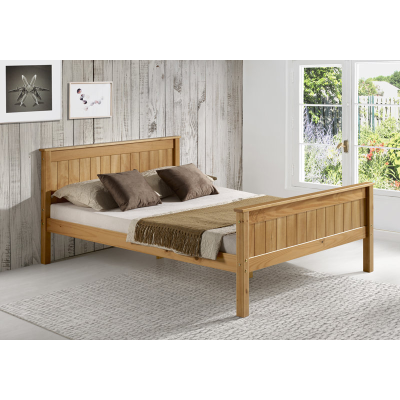 Beckett Solid Pine Platform Bed, Cinnamon, Full