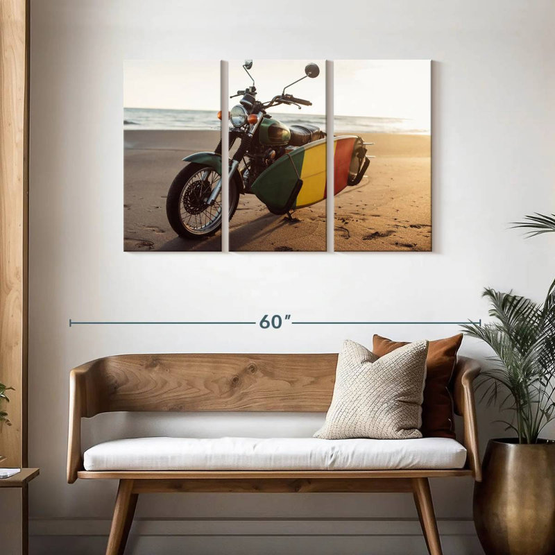 Moto avec planche de surf Mehar, H 28 po x l 45 po