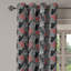East Urban Home Jazz Music Grommet Curtain Decorative 2-Panel Window Drapes, 50"x96", Grey Black Red-911434309