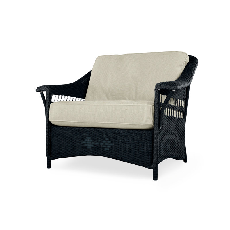 Nantucket Outdoor Lounge Chair, Ebony, Remy Cloud