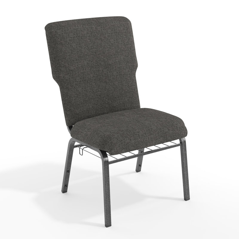 Chaise d'église empilable polyvalente avec siège et dossier rembourrés Advantage, Gris anthracite