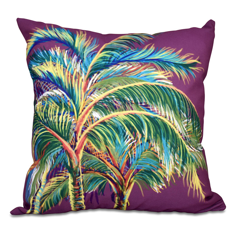 Coussin décoratif réversible intérieur / extérieur Beach Holiday, 18 po x 18 po, Violet