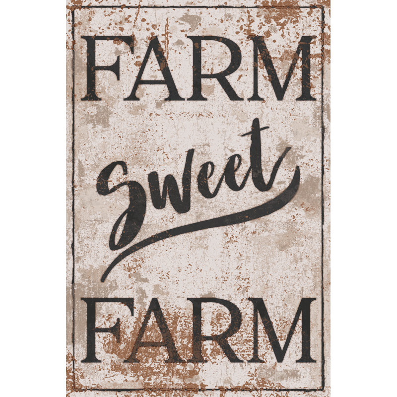 Farm Sweet Farm - Wrapped Canvas Print, 46cm H x 30cm W x 3.8cm D