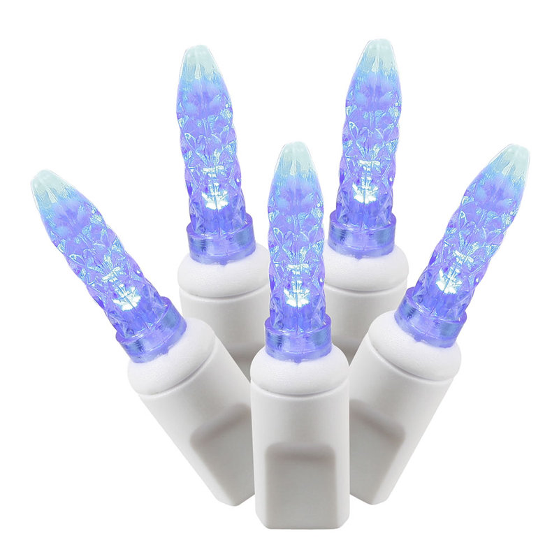 70 Lights Icicle Lighting, 21" H x 2" W x 108" D, Blue