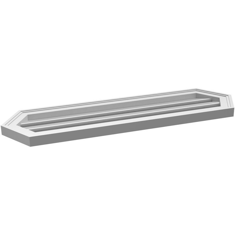 Évent horizontal fonctionnel à pignon en uréthane à surface horizontale Signature, H 12 po x l 40 po x P 1,5 po