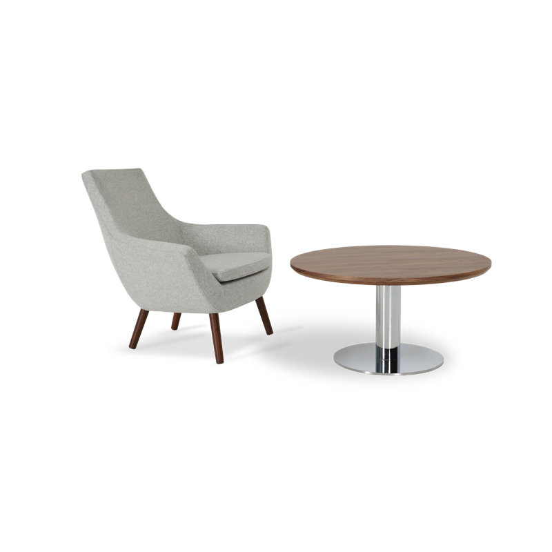 Lakewood Upholstered Armchair, Silver Wool