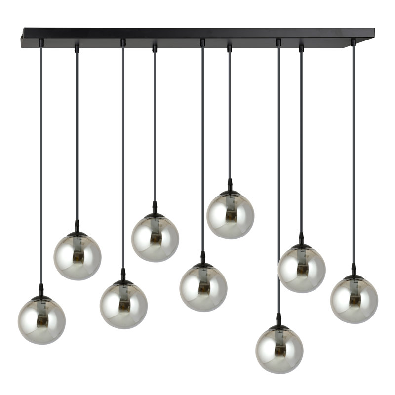 Cadesha 9 - Light Black Cluster Pendant, Graphite