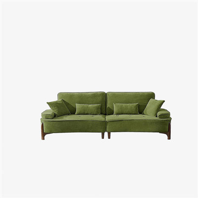 103 inch comfortable deep seated sofa with pillow, suitable for bedroom, living room, apartment, office, dormitory decoration