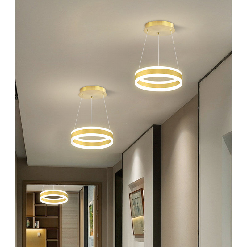 Lustre moderne 7,8 po à DEL, Gold