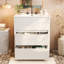 Meuble-lavabo 30 po avec lavabo en céramique et 2 tiroirs pleine extension, meuble-lavabo autoportant avec poignée libre à 45 °, glissières de tiroir à fermeture en douceur, blanc-917894748-917894750