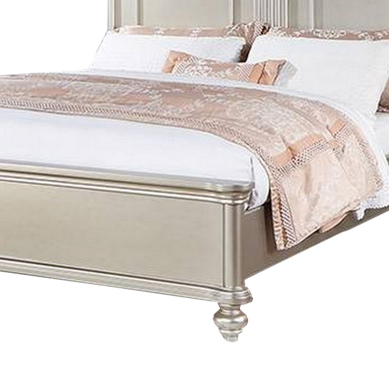 Meshell Solid Wood Platform Bed, California King