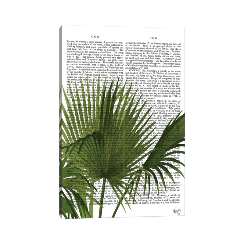 Fan Palm I by Fab Funky - Gallery-Wrapped Canvas Giclée on Canvas, 66.04 cm H x 45.72 cm W x 3.175 cm D, Wrapped Canvas